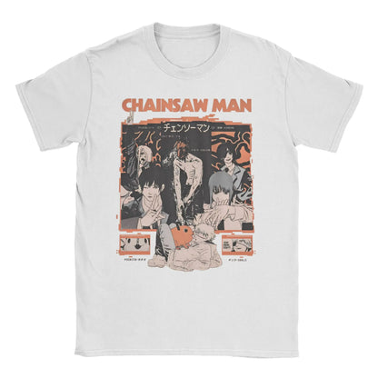 Chainsaw Man Reze T-Shirts Men Women Anime Manga Funny 100% Cotton Tee Shirt O Neck Short Sleeve T Shirts Party Clothes
