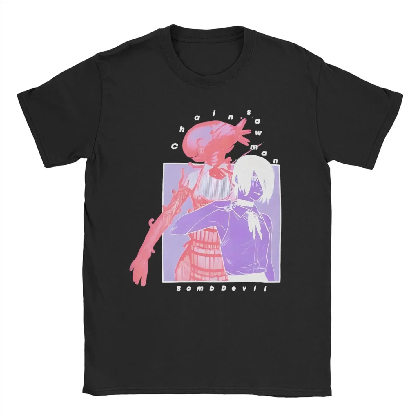 Chainsaw Man Reze T-Shirts Men Women Anime Manga Funny 100% Cotton Tee Shirt O Neck Short Sleeve T Shirts Party Clothes