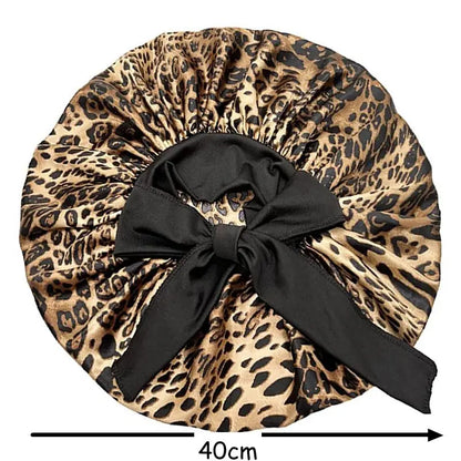 Satin Widened Sleep Hat Night Sleep Cap with Long Streamer Hair Care Bonnet Nightcap Elastic Cap De Nuit Shower Turban