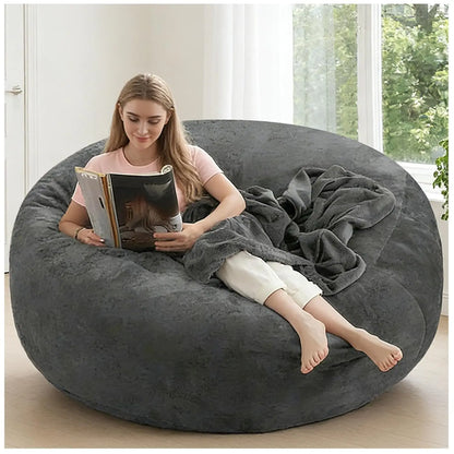 4FT Memory Foam Bean Bag Chair With Filler Included,Reading Sofa For Living Room,Bedroom,Dormitory,Black,Customized