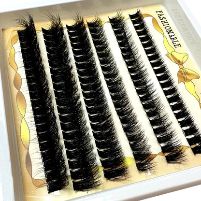 120PCS 5D Fluffy Cluster Lashes 30D-100D Natural Thick Eyelash Clusters Individual Lashes DIY Eyelashes Extension Makeup
