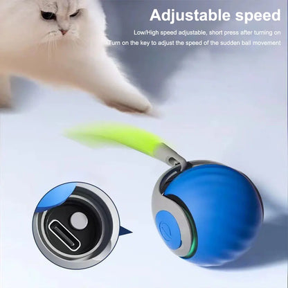 Smart Dog Cat Toy Ball Electronic Interactive Pet Toy Moving Ball Rechargeable Automatic Moving Bouncing for Puppy Gift Cat Products
