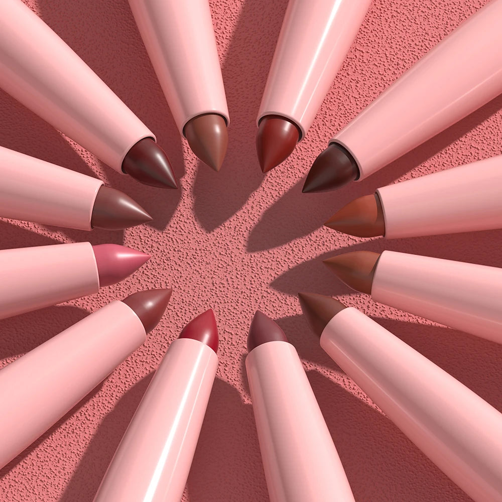 Waterproof Lip Liner Pencil 6 Colors Set: Lip Contour Waterproof Non-transfer Highly Pigmented Smooth Nude-pink Daily &  Party Makeup