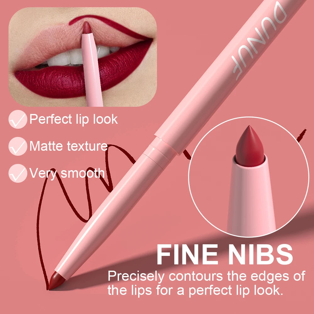 Waterproof Lip Liner Pencil 6 Colors Set: Lip Contour Waterproof Non-transfer Highly Pigmented Smooth Nude-pink Daily &  Party Makeup
