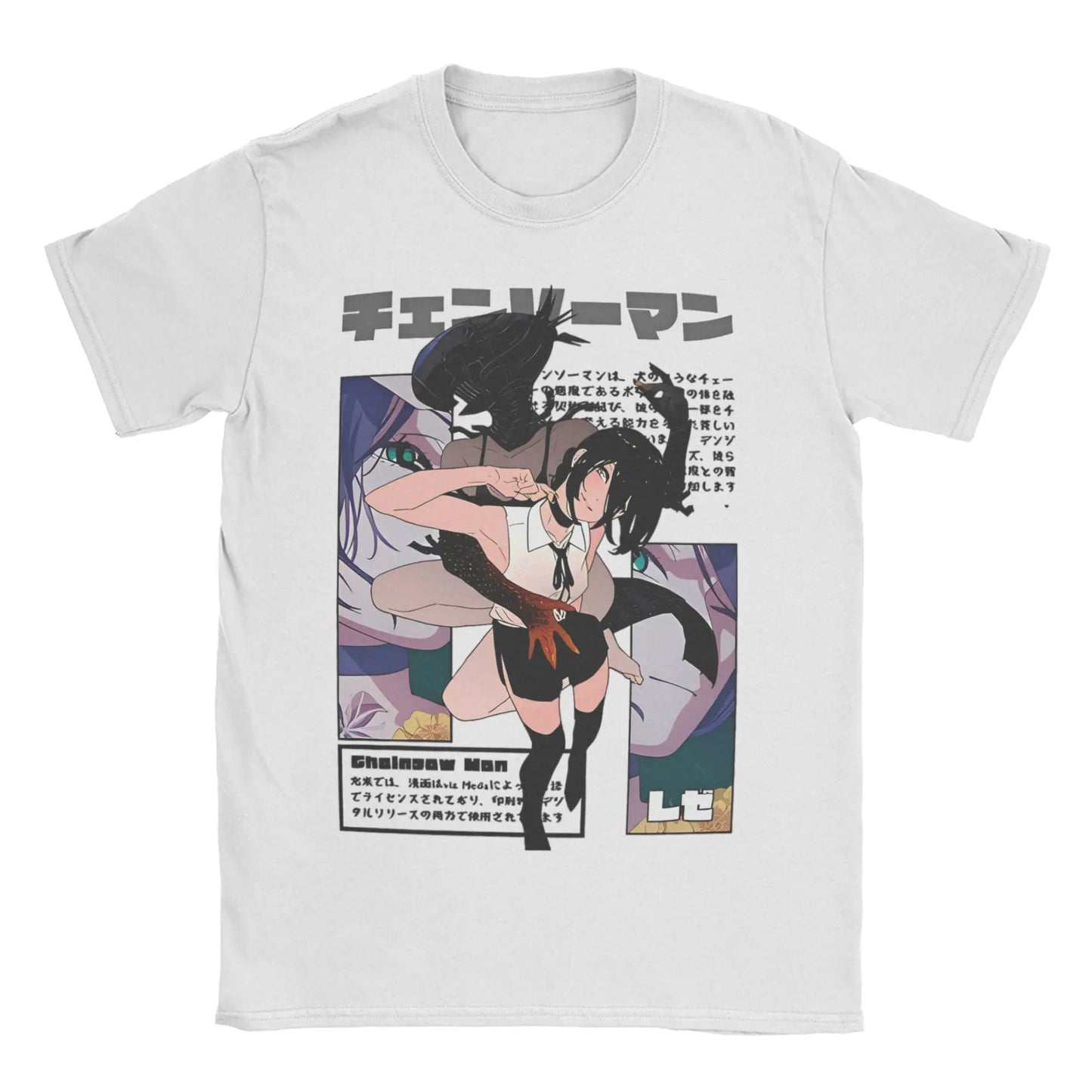 Chainsaw Man Reze T-Shirts Men Women Anime Manga Funny 100% Cotton Tee Shirt O Neck Short Sleeve T Shirts Party Clothes
