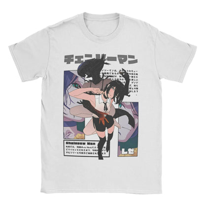 Chainsaw Man Reze T-Shirts Men Women Anime Manga Funny 100% Cotton Tee Shirt O Neck Short Sleeve T Shirts Party Clothes