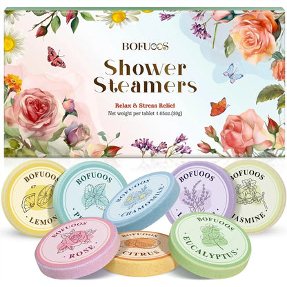 Shower Steamers Aromatherapy - Natural Essential Oils Bath Bombs for Relaxation Home Spa, Gifts for Women Mom