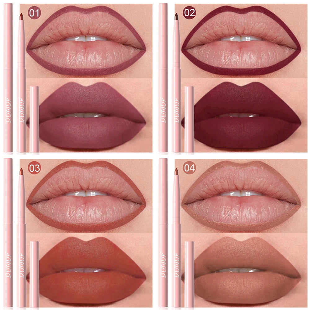 Waterproof Lip Liner Pencil 6 Colors Set: Lip Contour Waterproof Non-transfer Highly Pigmented Smooth Nude-pink Daily &  Party Makeup