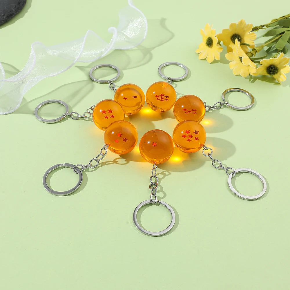 Japanese Anime Dragon Ball Keychain Figurine Toy Key Ring Pendant Car Keychain Gift Accessory