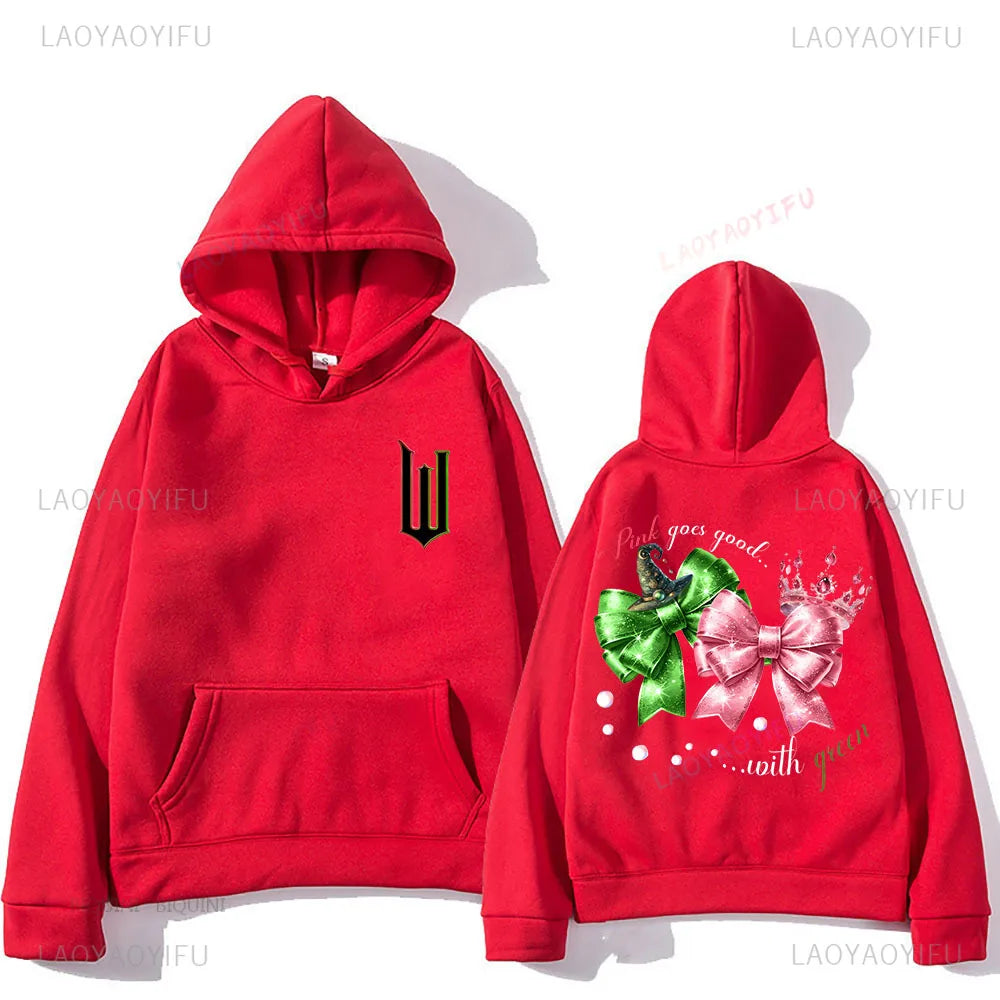 Wicked Sutra Hooded Graphic Printing Cartoon Women Tops Sweatshirt with Hooded Casual Retro Clothes Women/men Pullovers