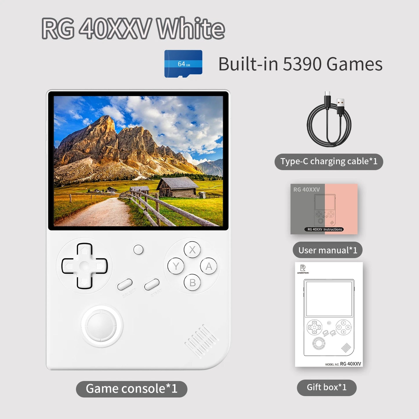 RG40XXV & RG35XX Plus Retro Handheld Game Console 640*480 IPS Screen Linux 64-bit 5000Games Support WIFI,Bluetooth,HDMI