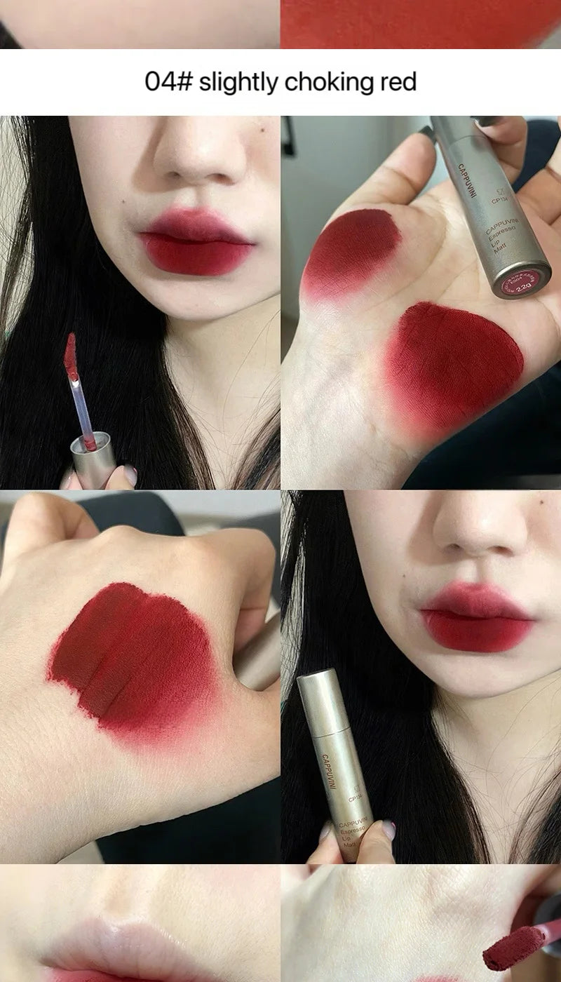 Single Velvet Matte Mist Lip Gloss - 12H Waterproof Non-stick Cup Smudge Proof Not Fade Liquid Lipstick Long-lasting Pigment