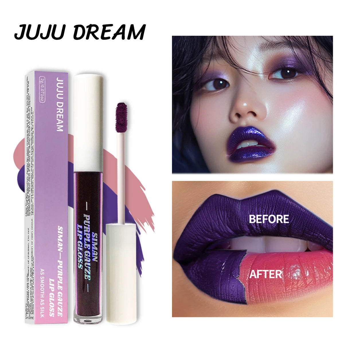 Peel Off Lip Stain Set, 3 Colors Long-Lasting Waterproof Pink Lip Tint, Transfer-Proof Non-Stick Cup Lip Makeup