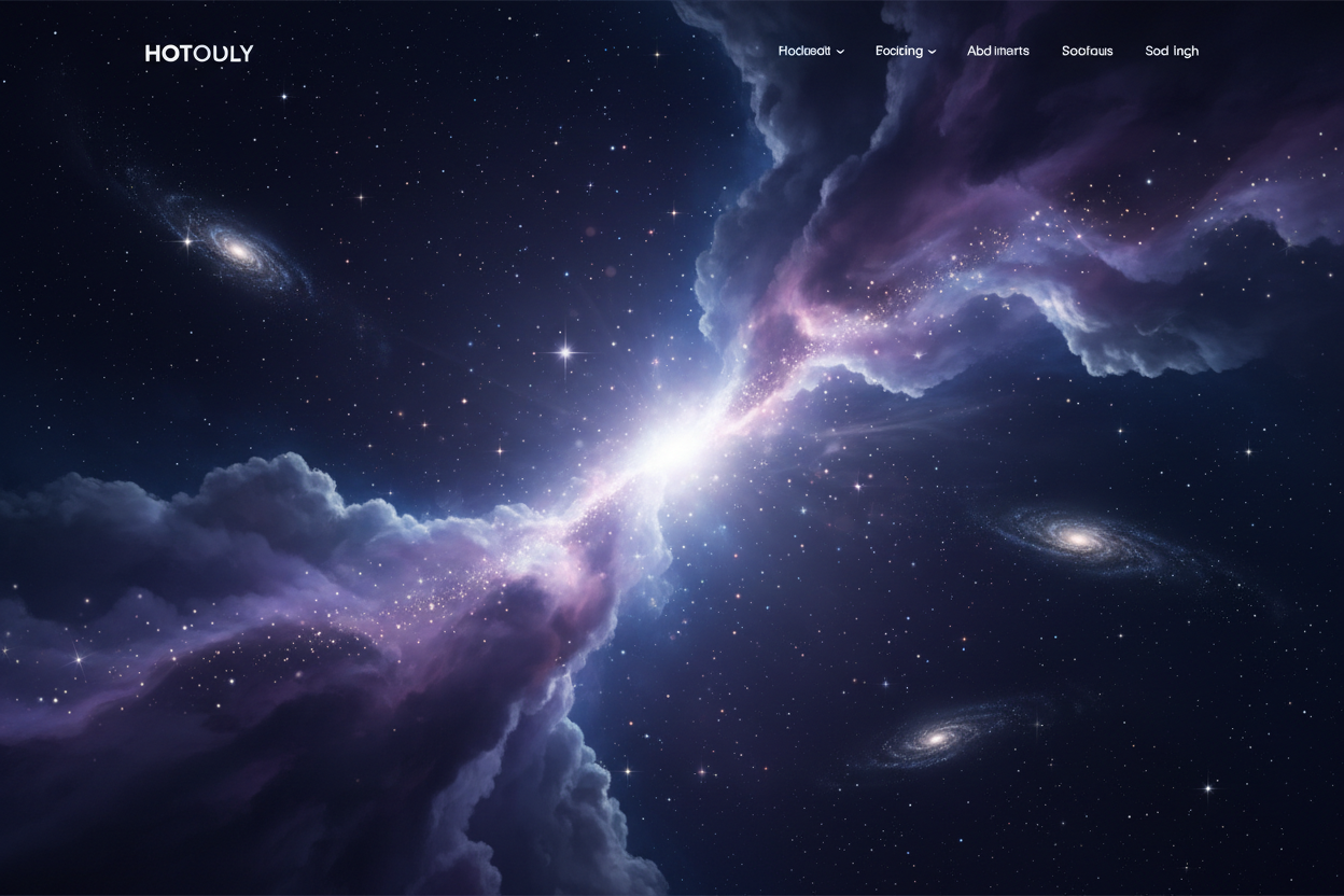 create an inviting and cool website image with the vibe of stellar mystique